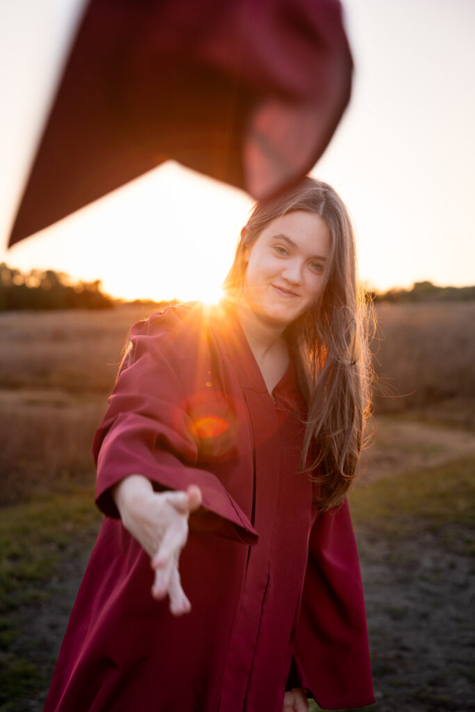 Senior portrait session McKinney Texas at sunset